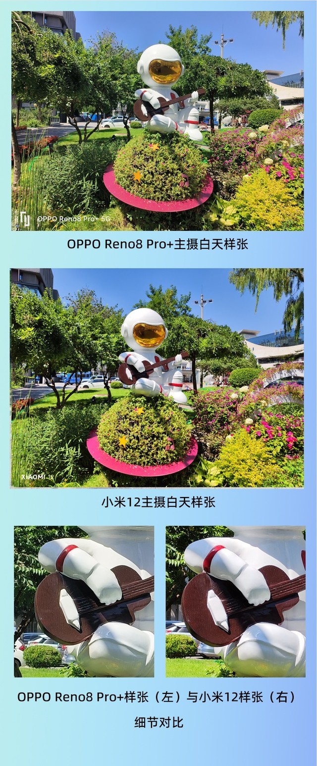 同款主摄有无自研芯片影响有多大？小米12与OPPO Reno8 Pro+拍照对比 