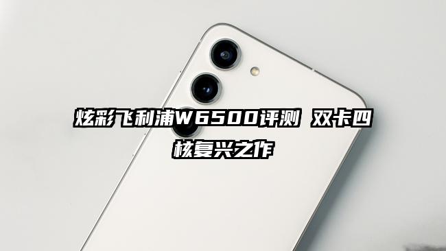 炫彩飞利浦W6500评测 双卡四核复兴之作