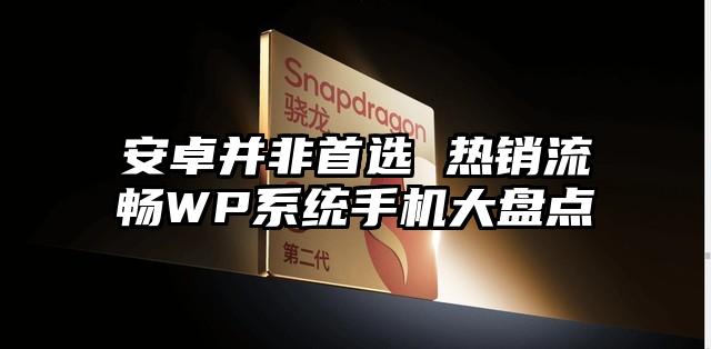 安卓并非首选 热销流畅WP系统手机大盘点