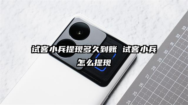 试客小兵提现多久到账 试客小兵怎么提现