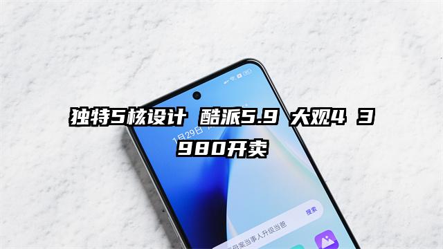独特5核设计 酷派5.9吋大观4 3980开卖