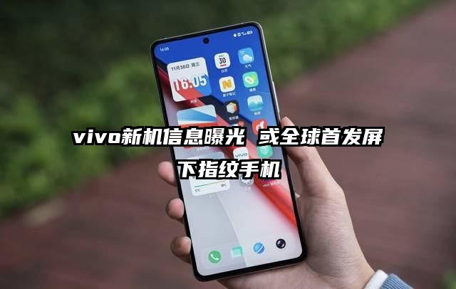 vivo新机信息曝光 或全球首发屏下指纹手机