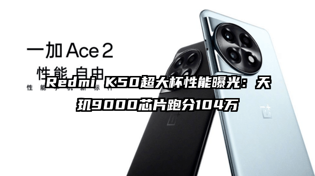 Redmi K50超大杯性能曝光：天玑9000芯片跑分104万