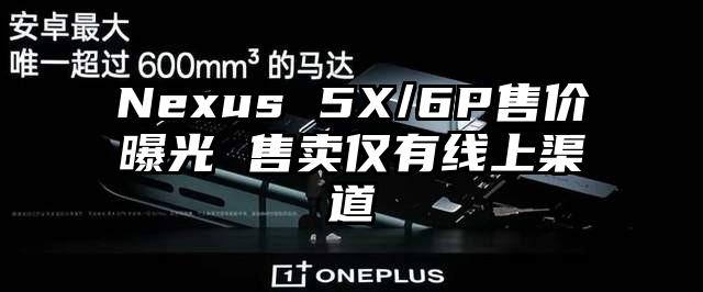Nexus 5X/6P售价曝光 售卖仅有线上渠道