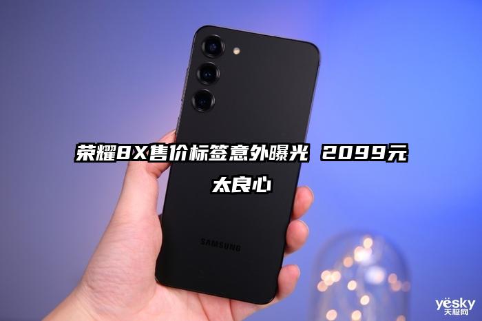 荣耀8X售价标签意外曝光 2099元太良心