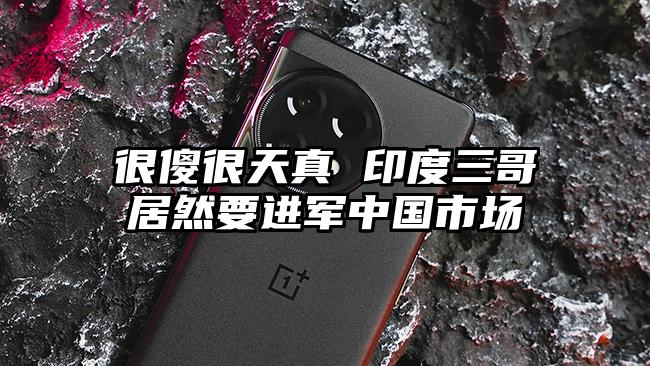 很傻很天真 印度三哥居然要进军中国市场