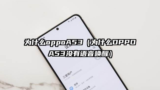 为什么oppoA53（为什么OPPOA53没有语音唤醒）