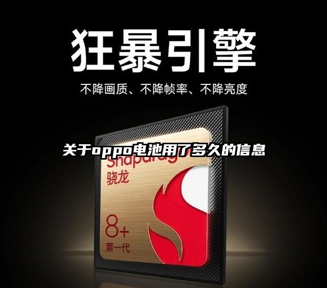 关于oppo电池用了多久的信息