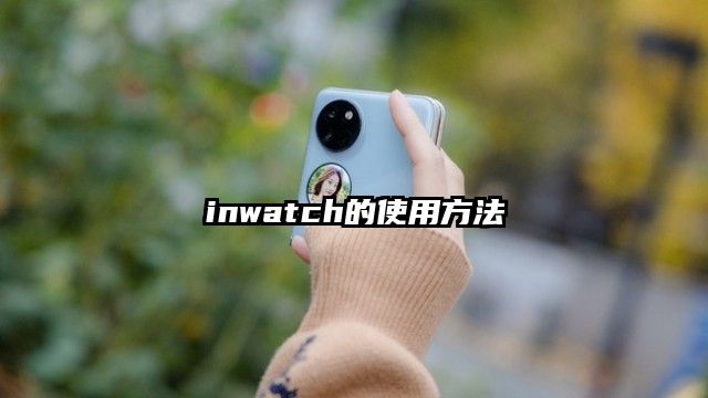 inwatch的使用方法