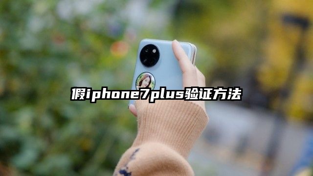 假iphone7plus验证方法