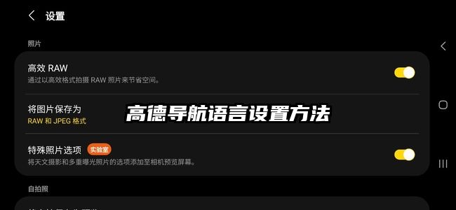 高德导航语言设置方法