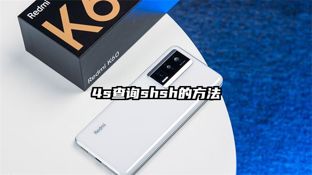 4s查询shsh的方法