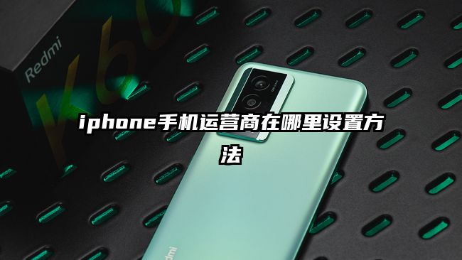 iphone手机运营商在哪里设置方法