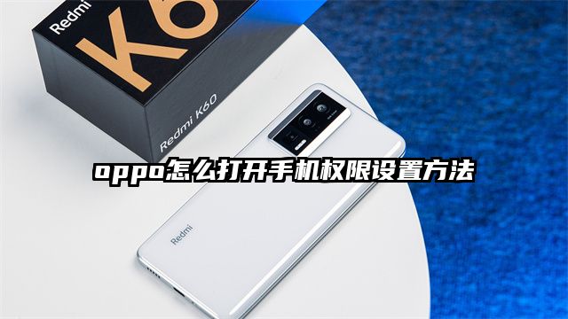 oppo怎么打开手机权限设置方法