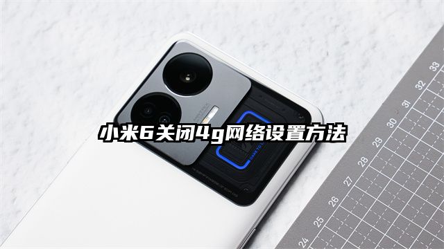 小米6关闭4g网络设置方法