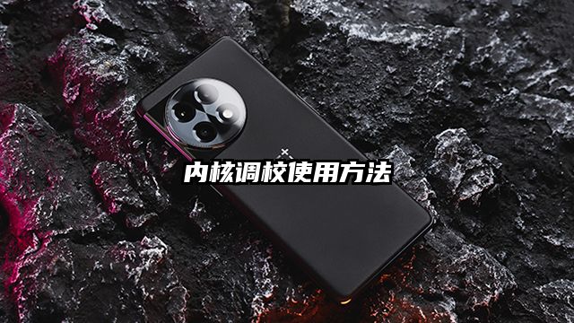 内核调校使用方法