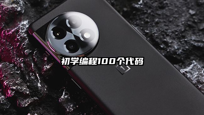 初学编程100个代码