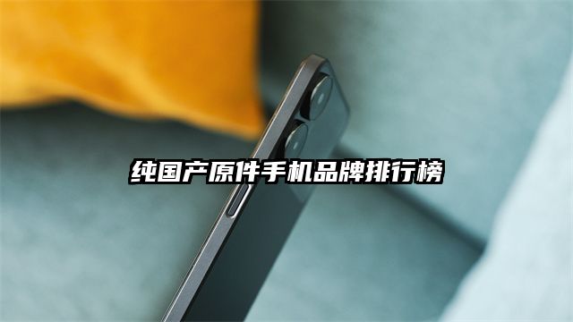 纯国产原件手机品牌排行榜