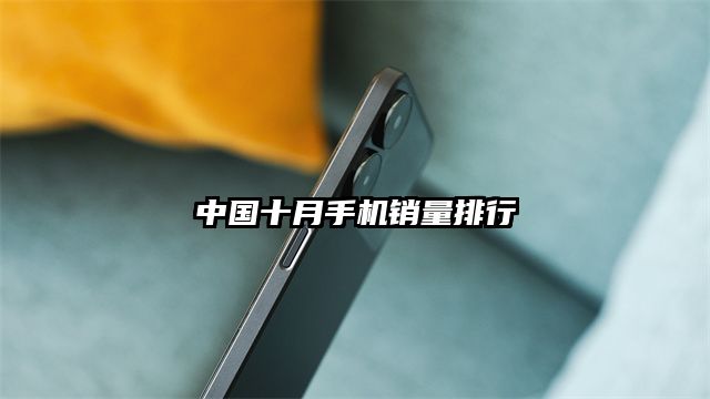 中国十月手机销量排行