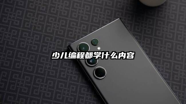 少儿编程都学什么内容