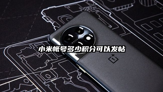 小米帐号多少积分可以发帖