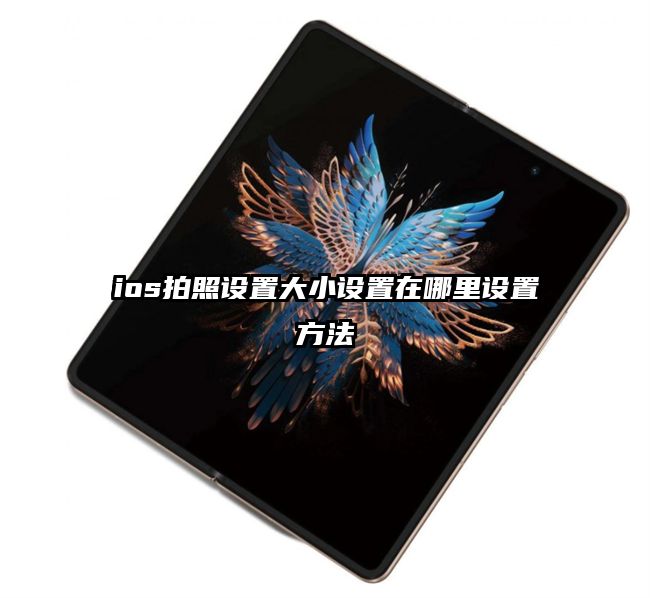 ios拍照设置大小设置在哪里设置方法