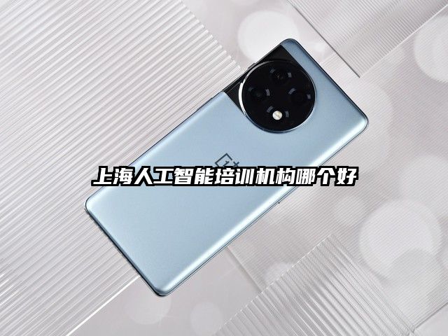 上海人工智能培训机构哪个好