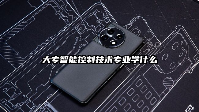 大专智能控制技术专业学什么