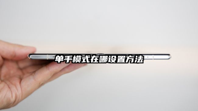 单手模式在哪设置方法