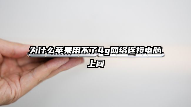 为什么苹果用不了4g网络连接电脑上网