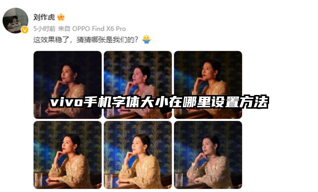 vivo手机字体大小在哪里设置方法