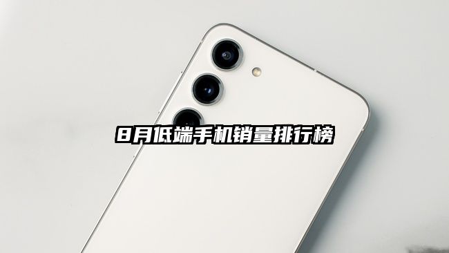 8月低端手机销量排行榜