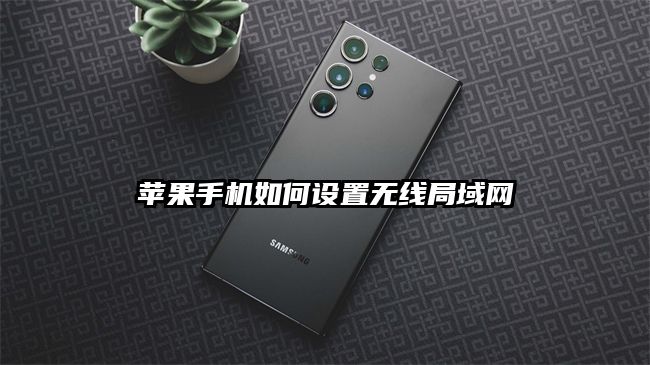 苹果手机如何设置无线局域网